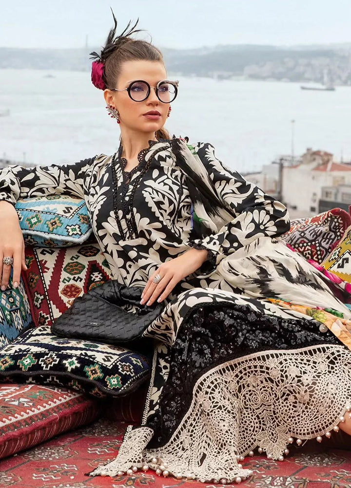 Maria B Embroidered Suit Unstitched 3 Piece MB2424PF 7B - Fall Collection