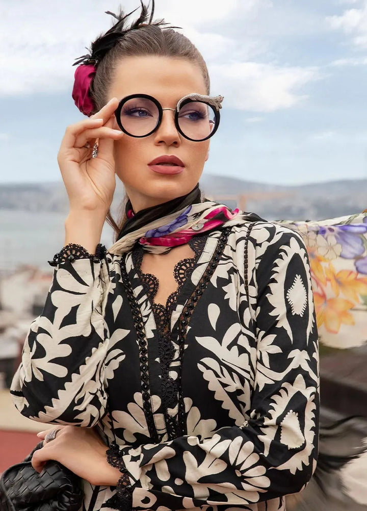 Maria B Embroidered Suit Unstitched 3 Piece MB2424PF 7B - Fall Collection