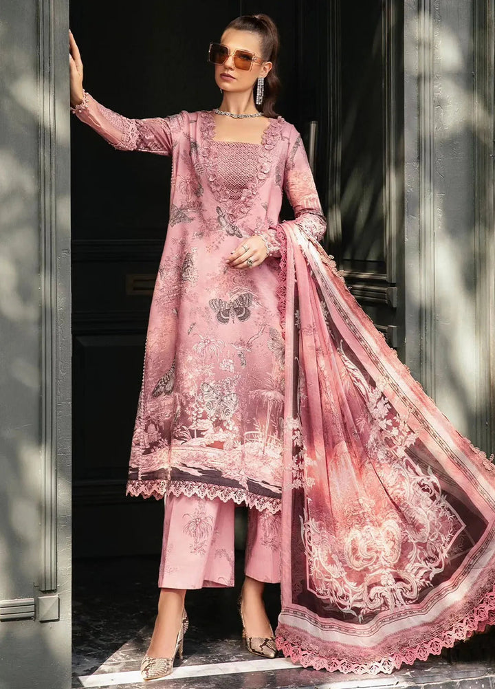 Maria B Embroidered Suit Unstitched 3 Piece MB2424PF 8A - Fall Collection
