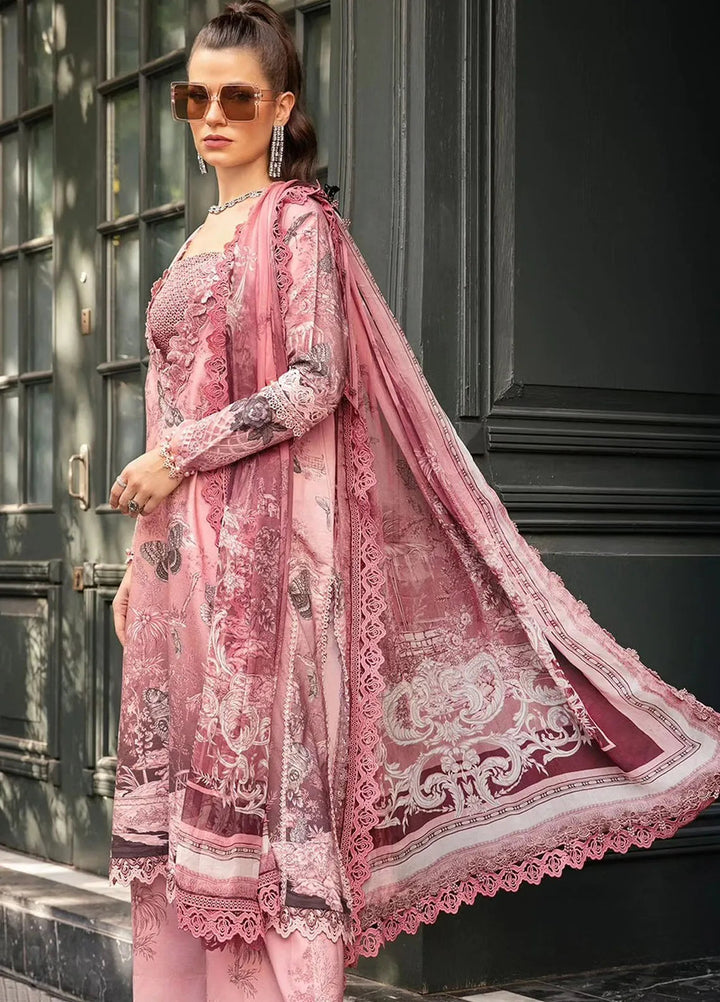 Maria B Embroidered Suit Unstitched 3 Piece MB2424PF 8A - Fall Collection