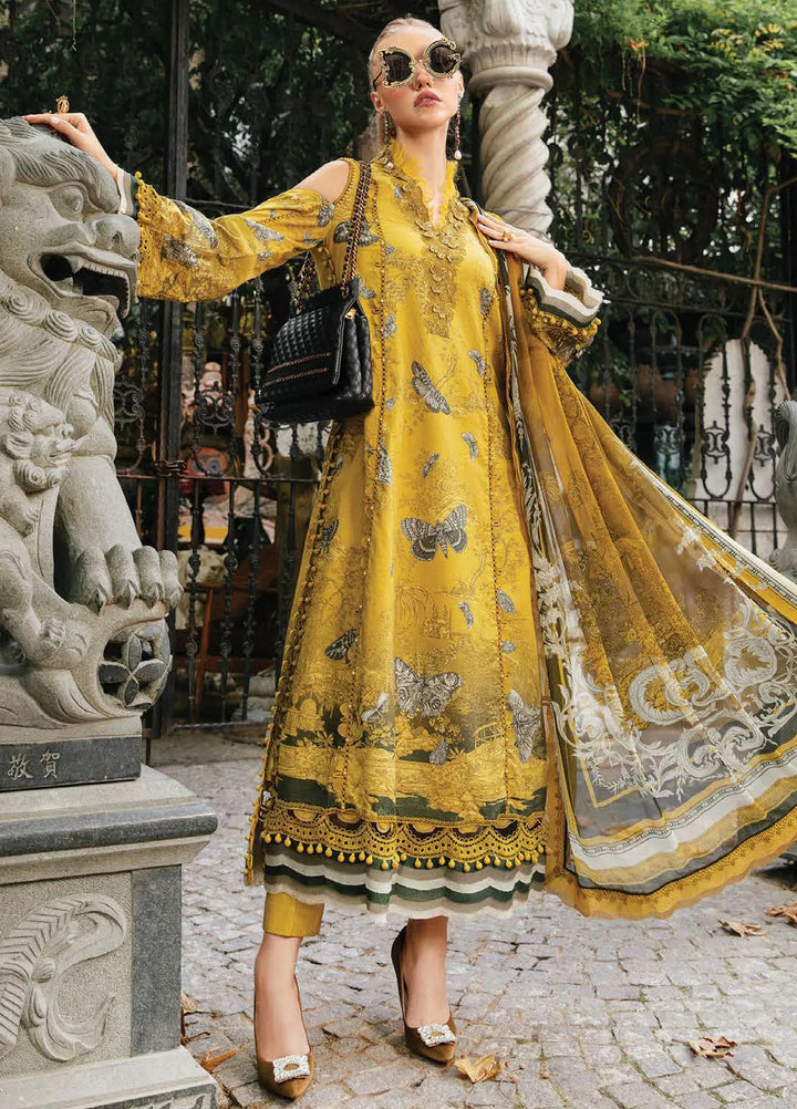 Maria B Embroidered Suit Unstitched 3 Piece MB2424PF 8B - Fall Collection