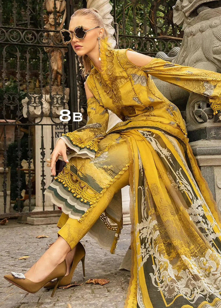 Maria B Embroidered Suit Unstitched 3 Piece MB2424PF 8B - Fall Collection