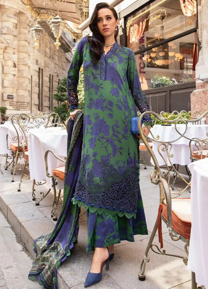 Maria B Embroidered Suit Unstitched 3 Piece MB2424PF 9B - Fall Collection
