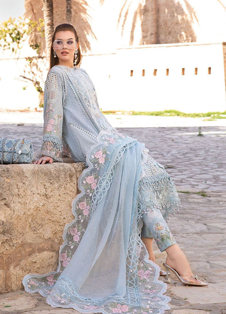 Maria B Embroidered  Suits Unstitched 3 Piece MB24LL 10B - Luxury Lawn Collection