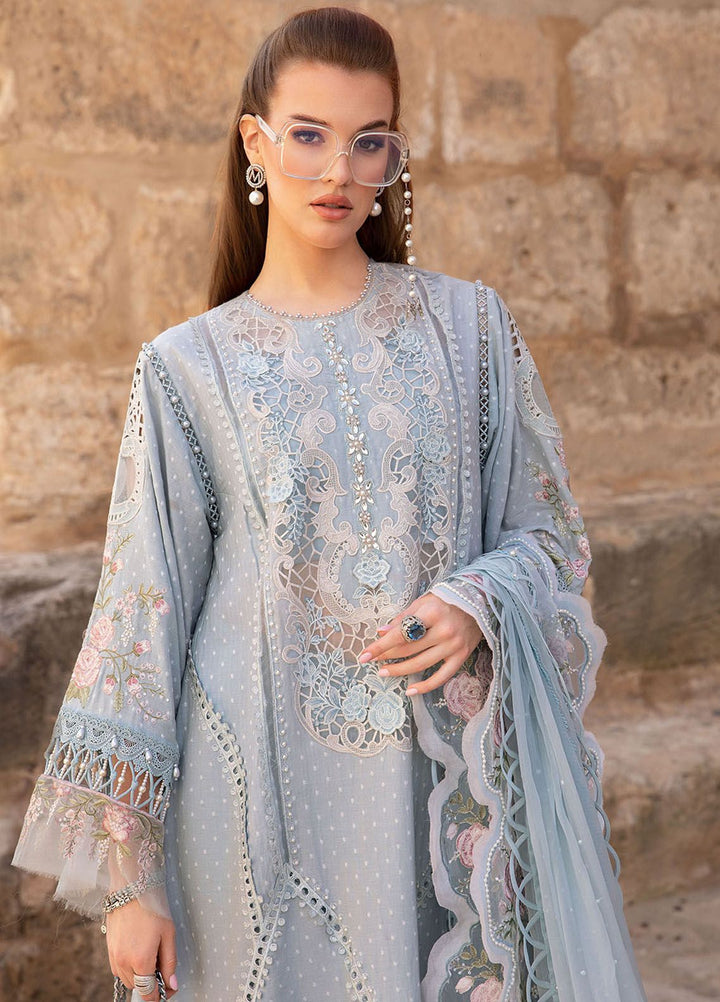 Maria B Embroidered  Suits Unstitched 3 Piece MB24LL 10B - Luxury Lawn Collection