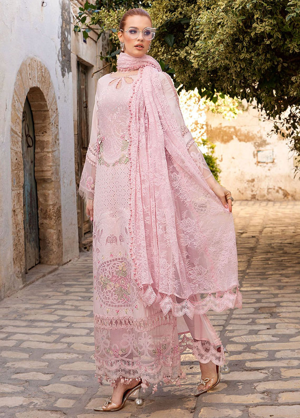 Maria B Embroidered  Suits Unstitched 3 Piece MB24LL 11A - Luxury Lawn Collection
