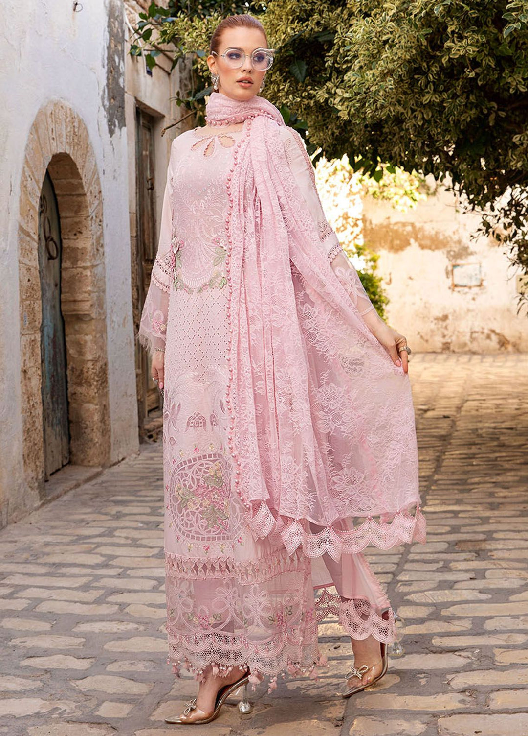 Maria B Embroidered  Suits Unstitched 3 Piece MB24LL 11A - Luxury Lawn Collection