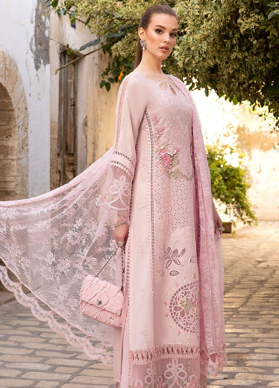 Maria B Embroidered  Suits Unstitched 3 Piece MB24LL 11A - Luxury Lawn Collection