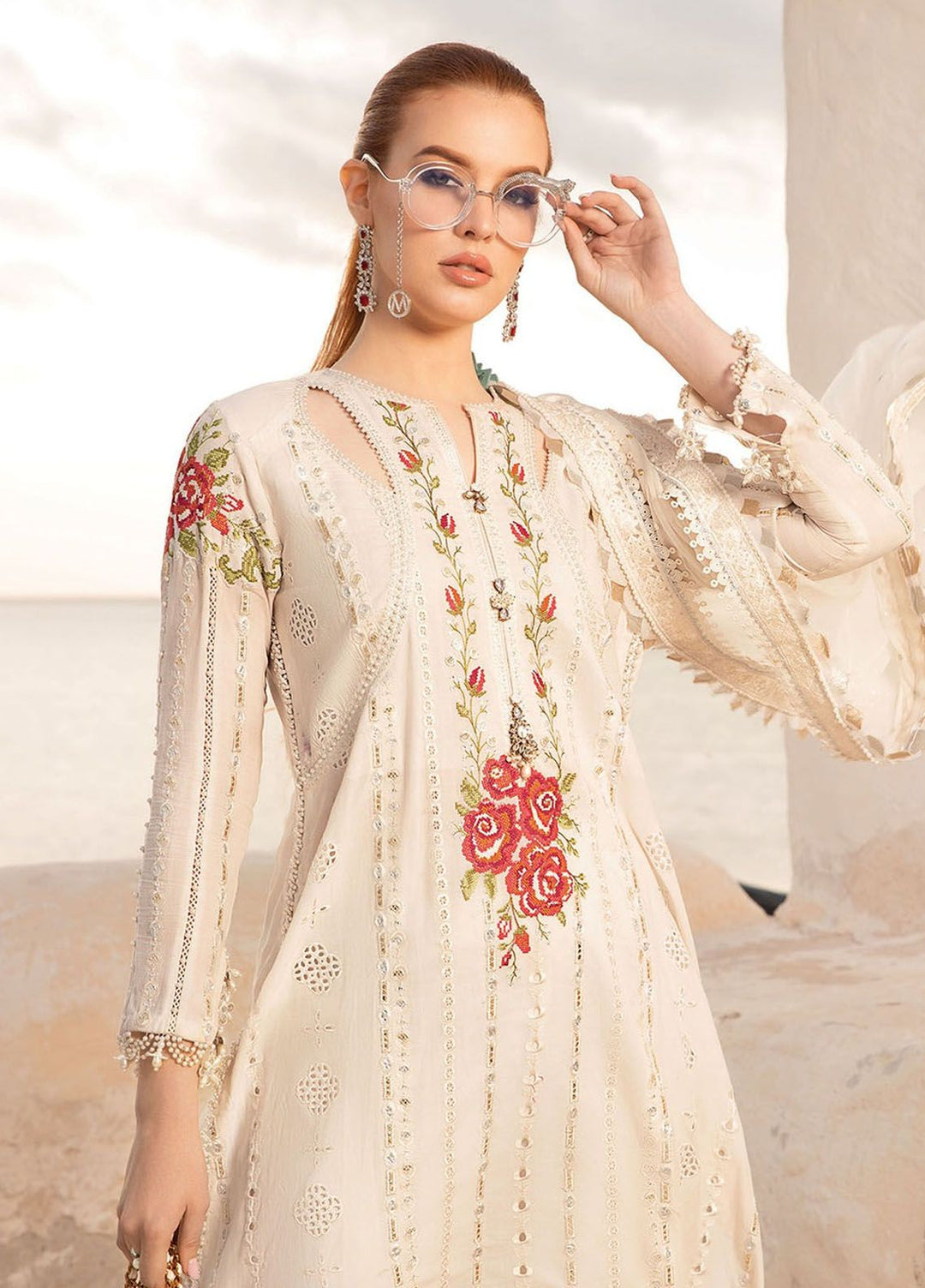 Maria B Embroidered  Suits Unstitched 3 Piece MB24LL 12A - Luxury Lawn Collection