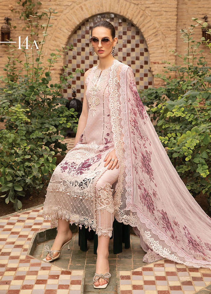 Maria B Embroidered  Suits Unstitched 3 Piece MB24LL 14A - Luxury Lawn Collection