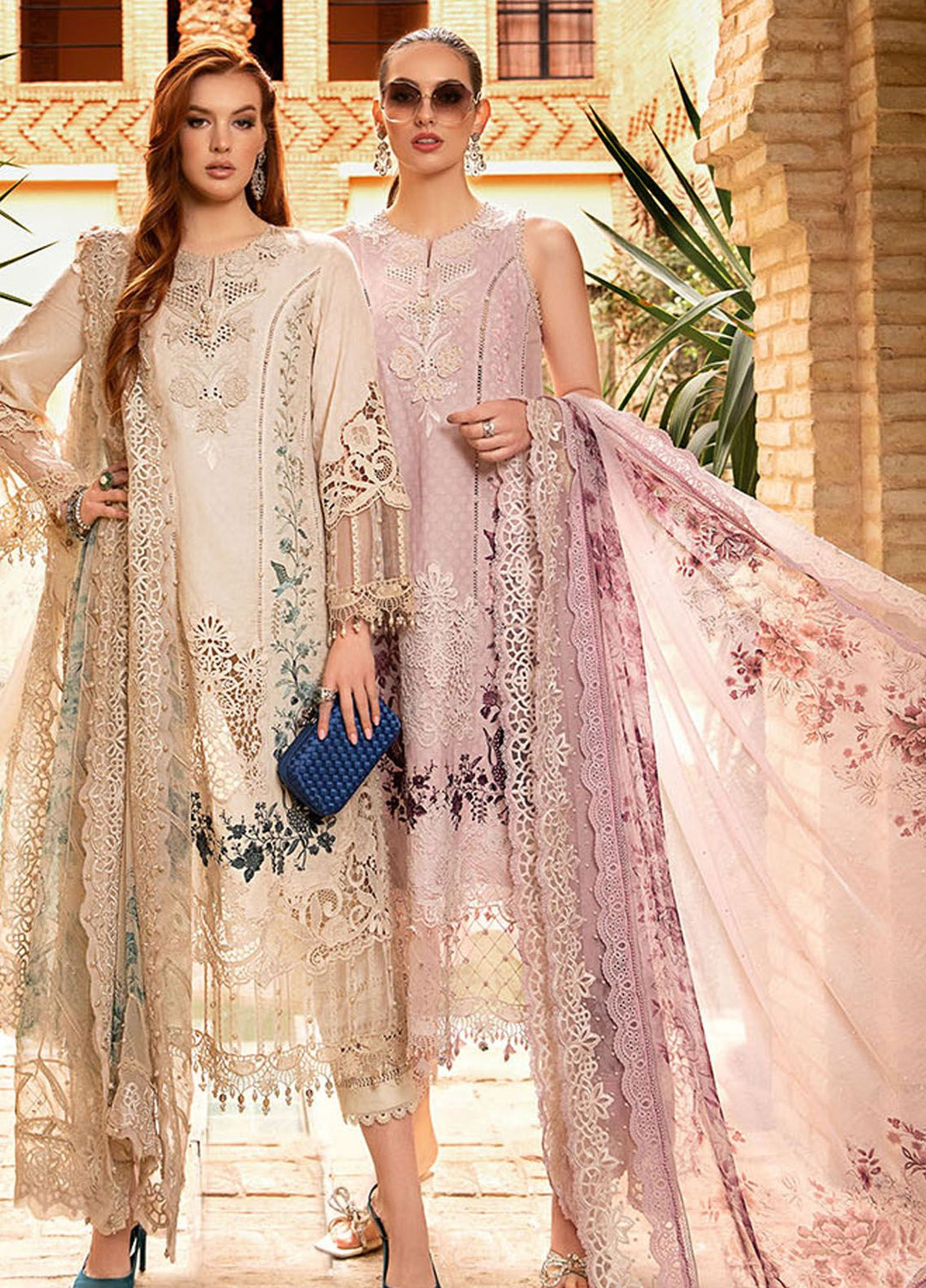 Maria B Embroidered  Suits Unstitched 3 Piece MB24LL 14A - Luxury Lawn Collection