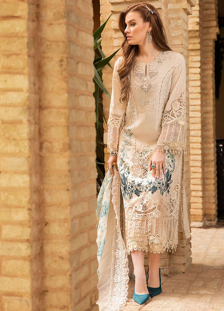 Minor Defect -  Maria B Embroidered  Suits Unstitched 3 Piece MB24LL 14B - Luxury Lawn Collection