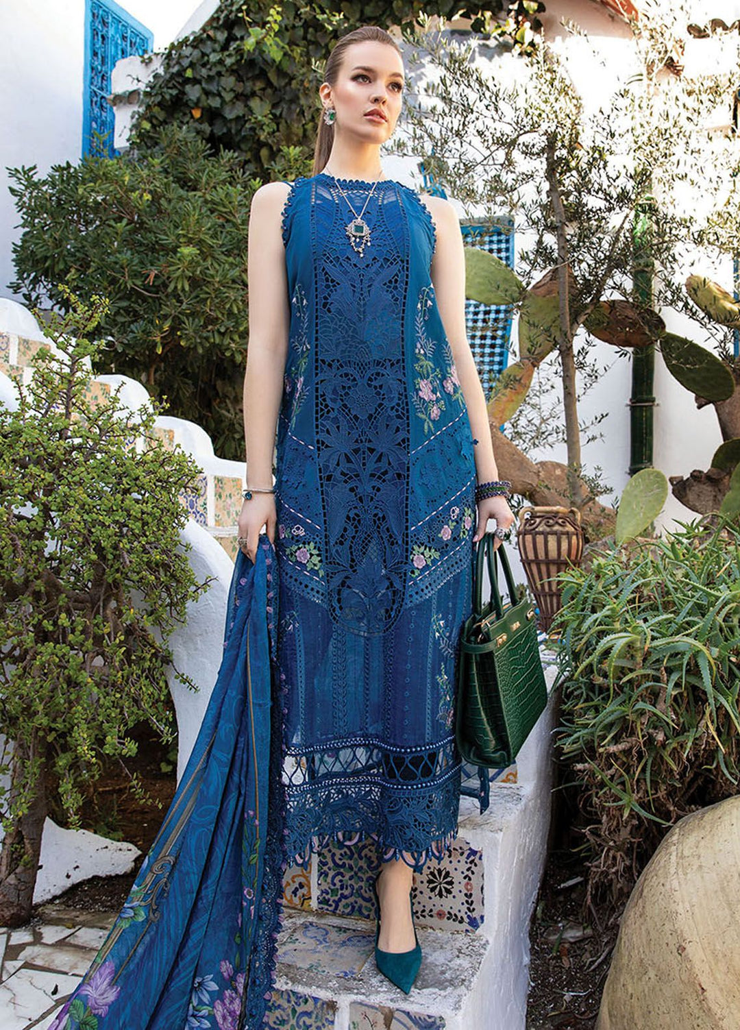 Maria B Embroidered  Suits Unstitched 3 Piece MB24LL 15A - Luxury Lawn Collection