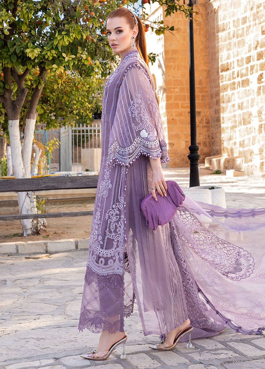 Maria B Embroidered  Suits Unstitched 3 Piece MB24LL 1A - Luxury Lawn Collection