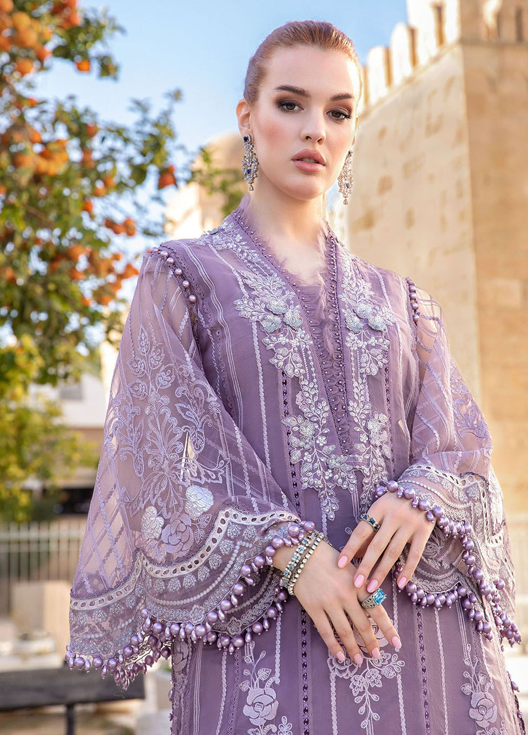 Maria B Embroidered  Suits Unstitched 3 Piece MB24LL 1A - Luxury Lawn Collection