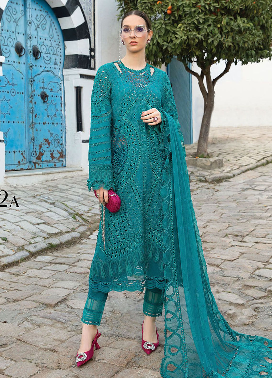Maria B Embroidered  Suits Unstitched 3 Piece MB24LL 2A - Luxury Lawn Collection
