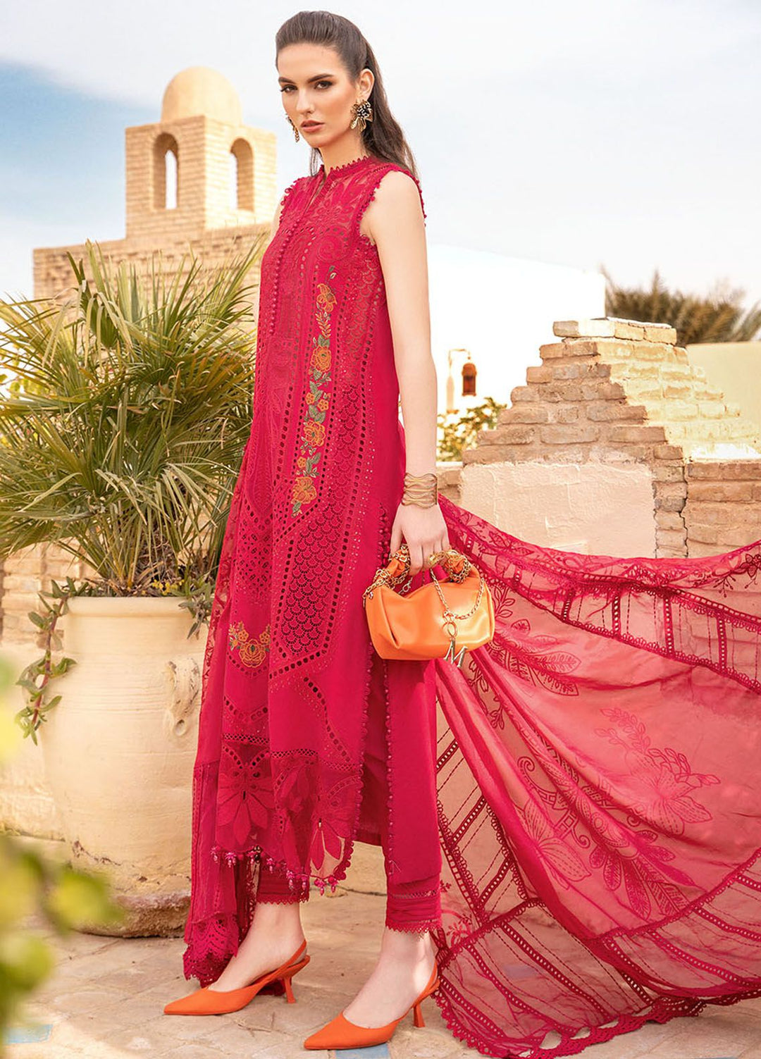 Maria B Embroidered  Suits Unstitched 3 Piece MB24LL 4A - Luxury Lawn Collection