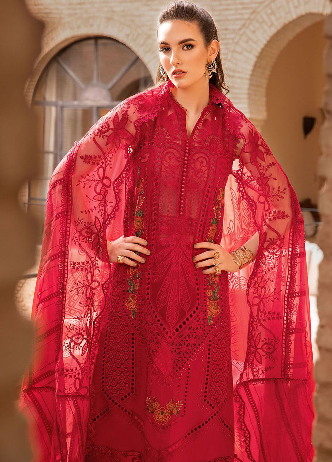 Maria B Embroidered  Suits Unstitched 3 Piece MB24LL 4A - Luxury Lawn Collection