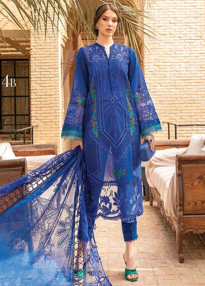 Maria B Embroidered  Suits Unstitched 3 Piece MB24LL 4B - Luxury Lawn Collection
