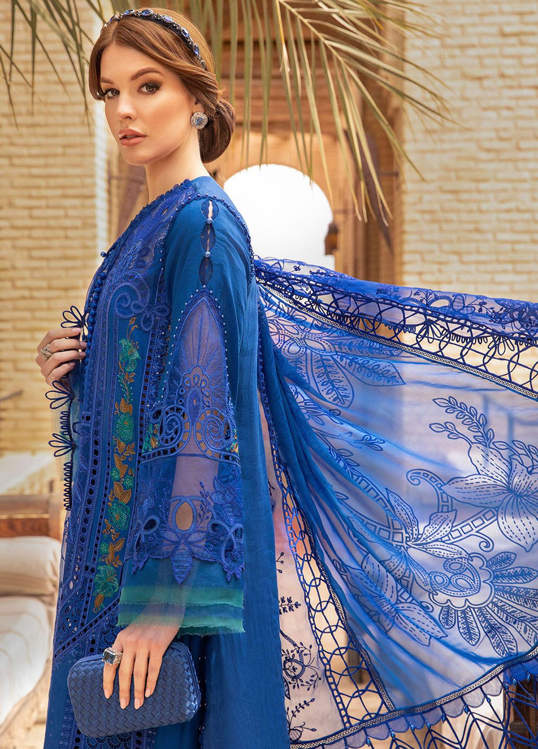 Maria B Embroidered  Suits Unstitched 3 Piece MB24LL 4B - Luxury Lawn Collection