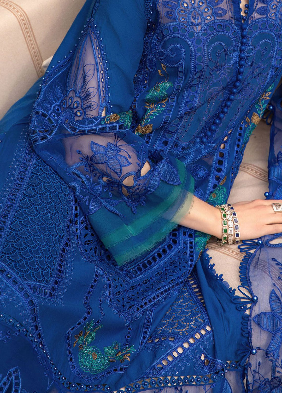 Maria B Embroidered  Suits Unstitched 3 Piece MB24LL 4B - Luxury Lawn Collection