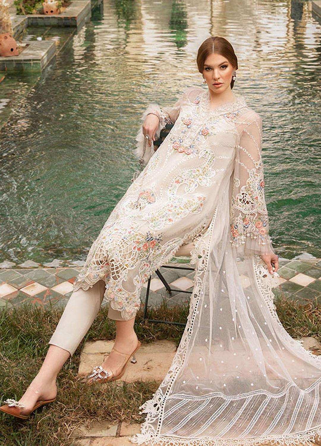 Maria B Embroidered  Suits Unstitched 3 Piece MB24LL 5A - Luxury Lawn Collection