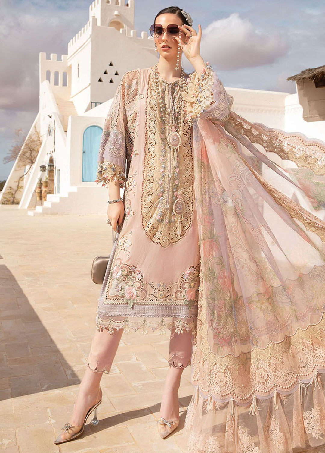 Maria B Embroidered  Suits Unstitched 3 Piece MB24LL 6A - Luxury Lawn Collection