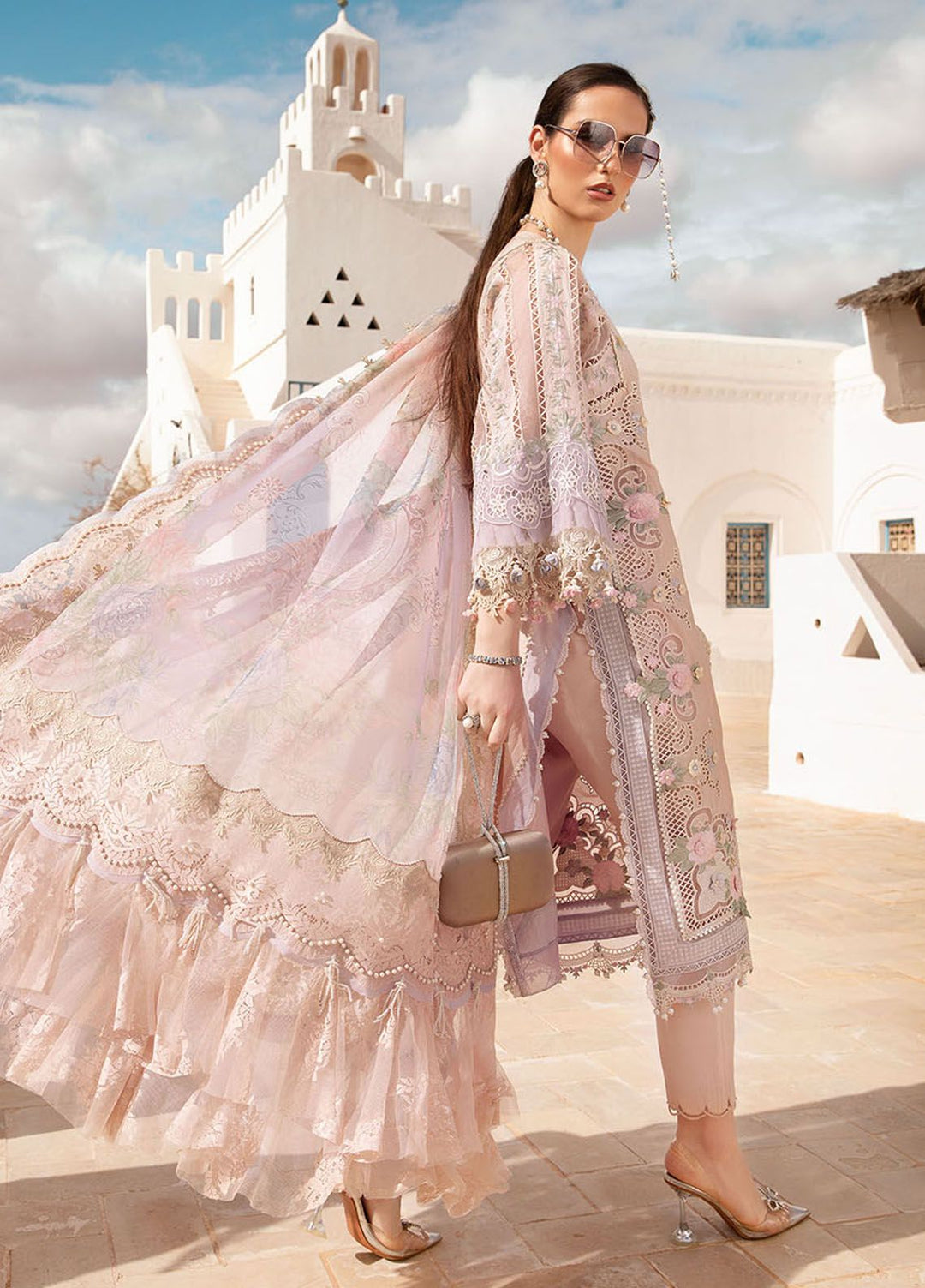 Maria B Embroidered  Suits Unstitched 3 Piece MB24LL 6A - Luxury Lawn Collection