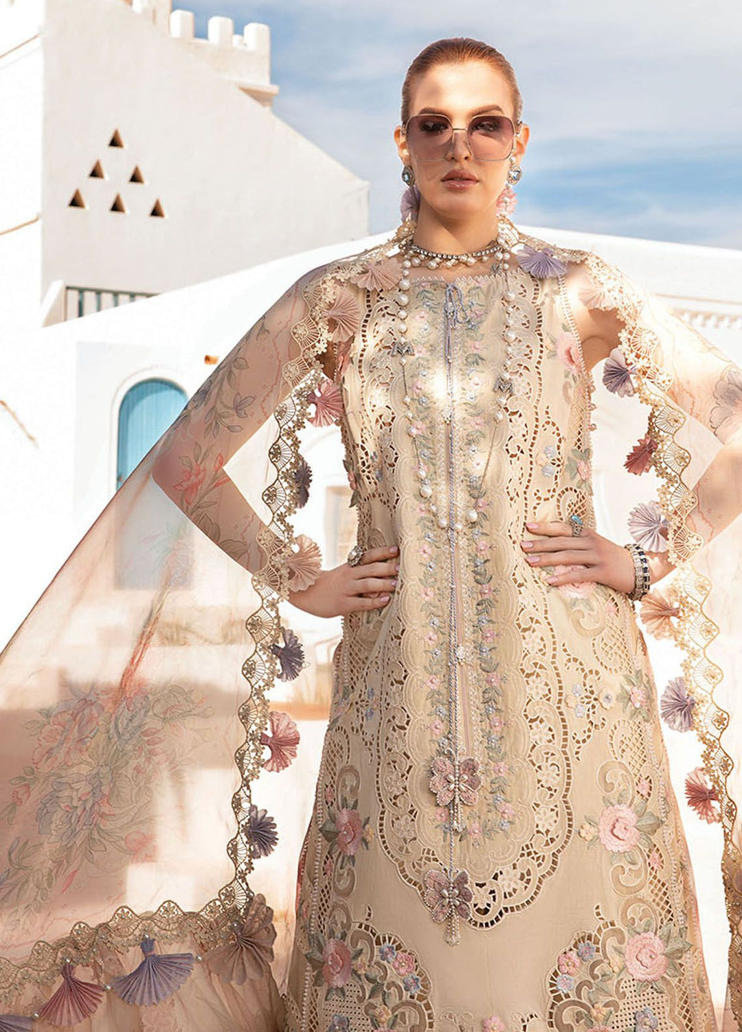 Maria B Embroidered  Suits Unstitched 3 Piece MB24LL 6B - Luxury Lawn Collection