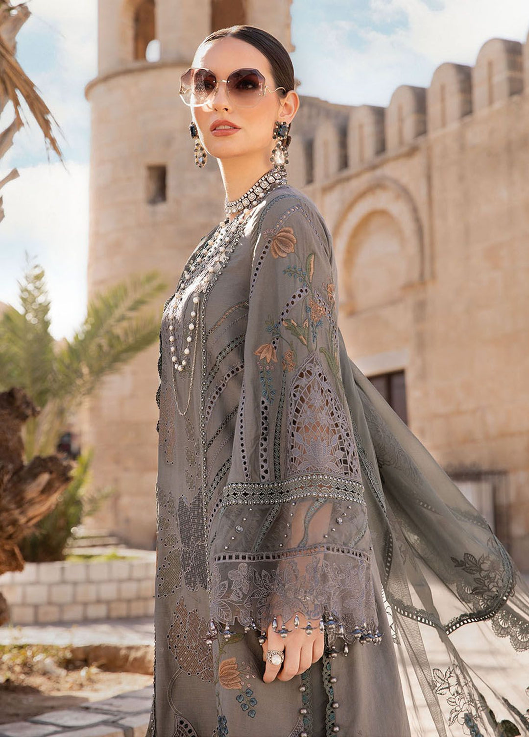 Maria B Embroidered  Suits Unstitched 3 Piece MB24LL 7B - Luxury Lawn Collection