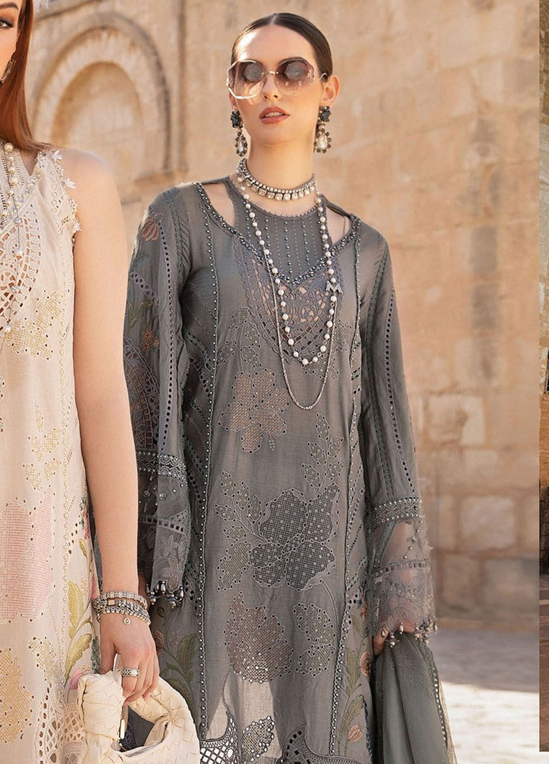 Maria B Embroidered  Suits Unstitched 3 Piece MB24LL 7B - Luxury Lawn Collection