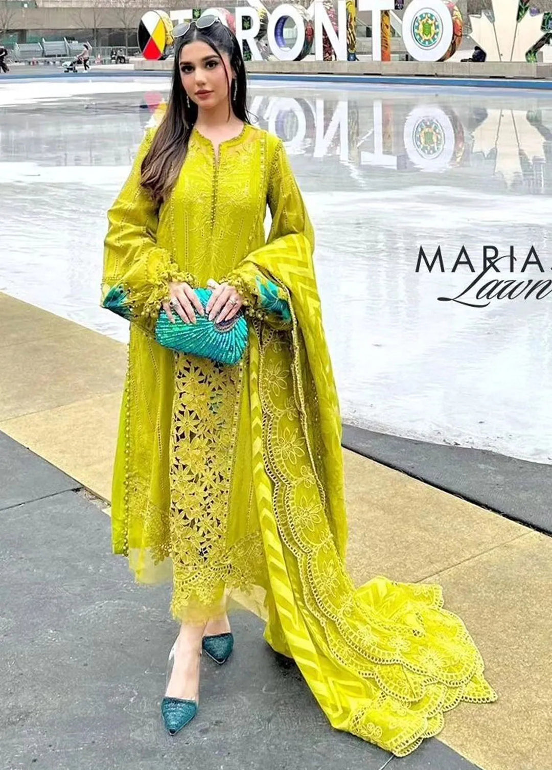 Maria B Embroidered  Suits Unstitched 3 Piece MB24LL 8A - Luxury Lawn Collection