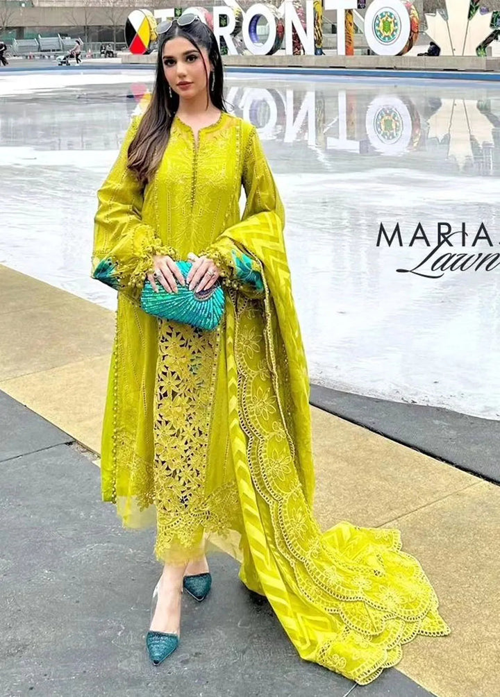 Maria B Embroidered  Suits Unstitched 3 Piece MB24LL 8A - Luxury Lawn Collection