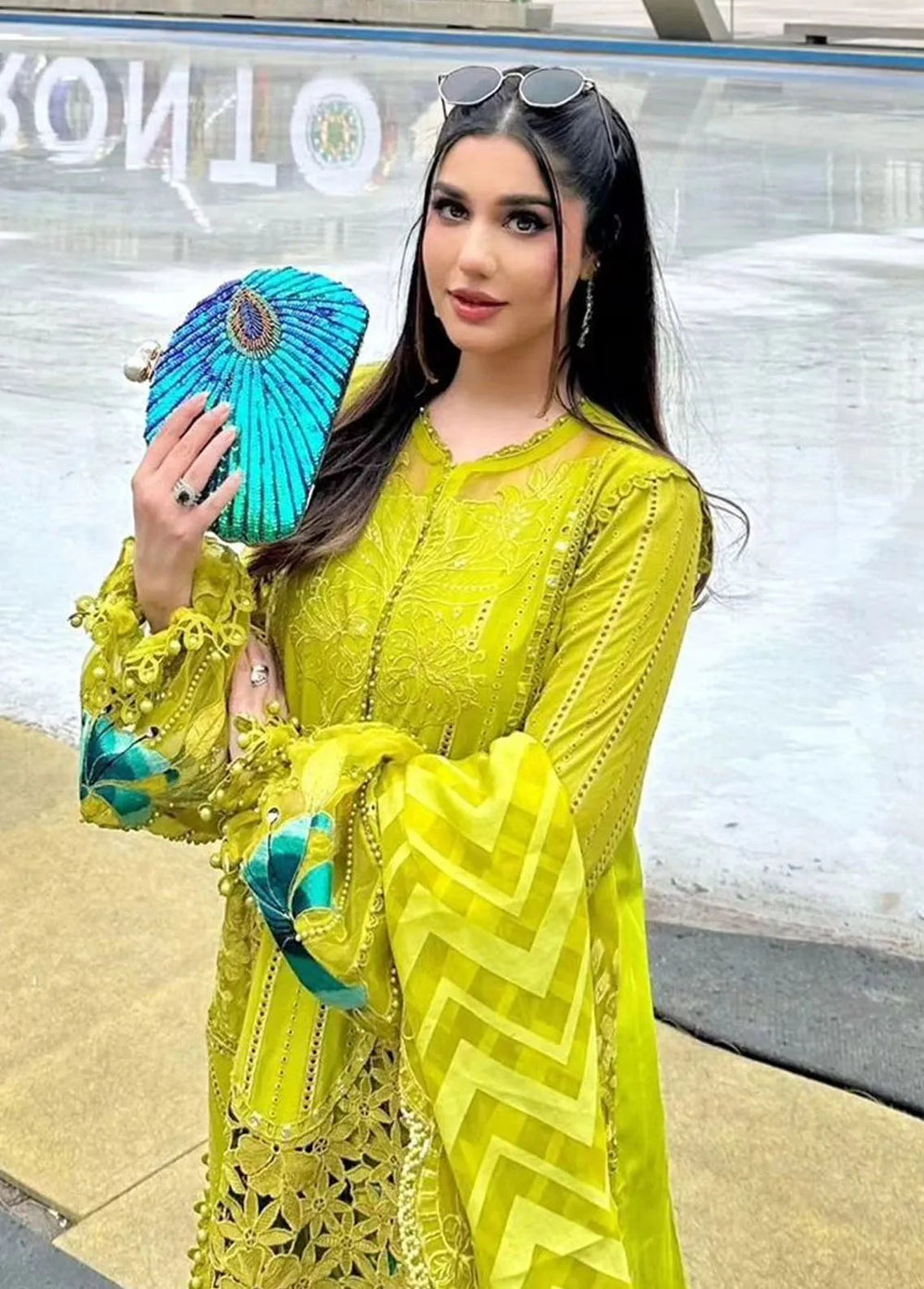 Maria B Embroidered  Suits Unstitched 3 Piece MB24LL 8A - Luxury Lawn Collection