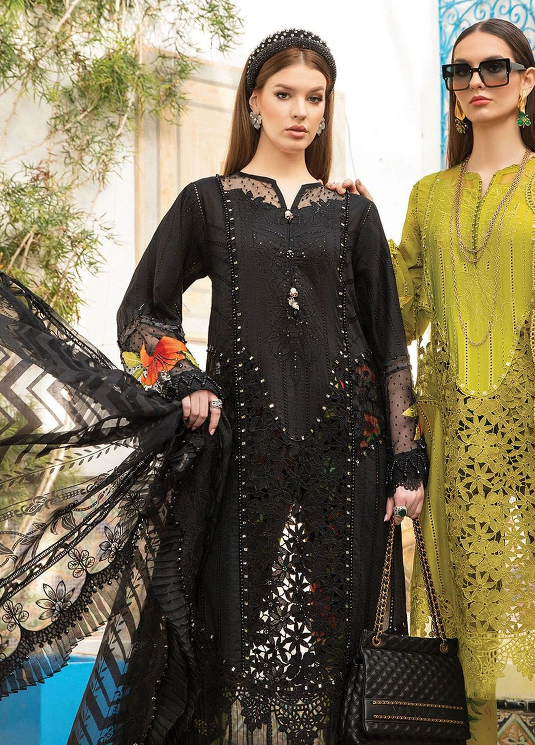 Maria B Embroidered  Suits Unstitched 3 Piece MB24LL 8B - Luxury Lawn Collection