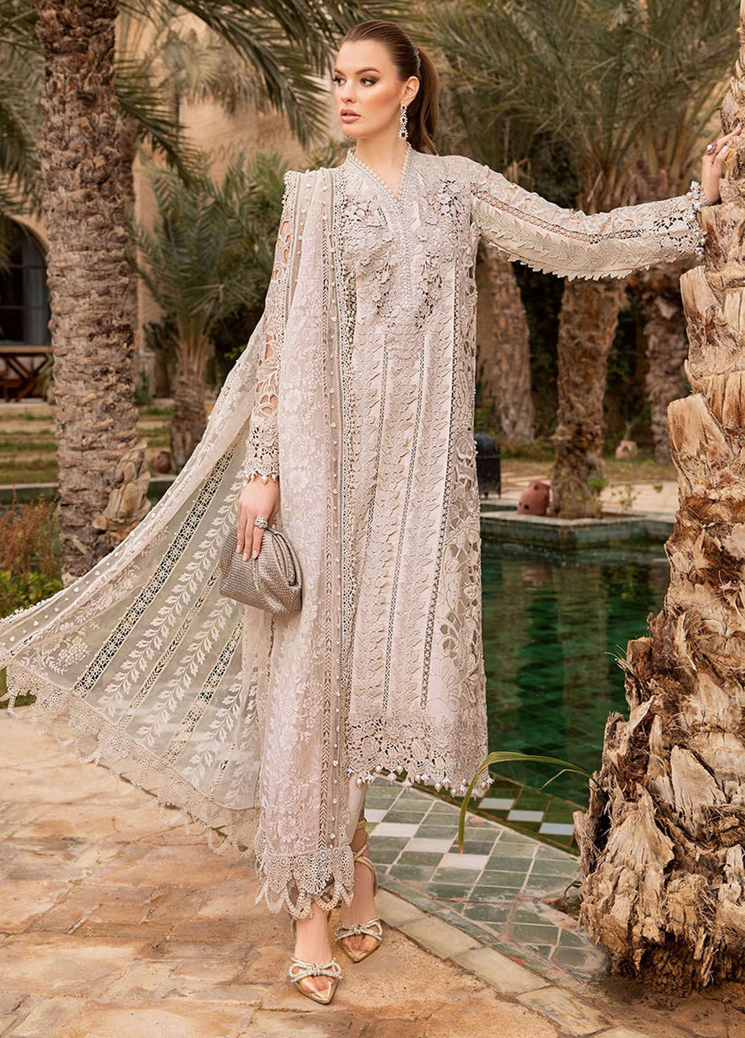 Maria B Embroidered  Suits Unstitched 3 Piece MB24LL 9A - Luxury Lawn Collection