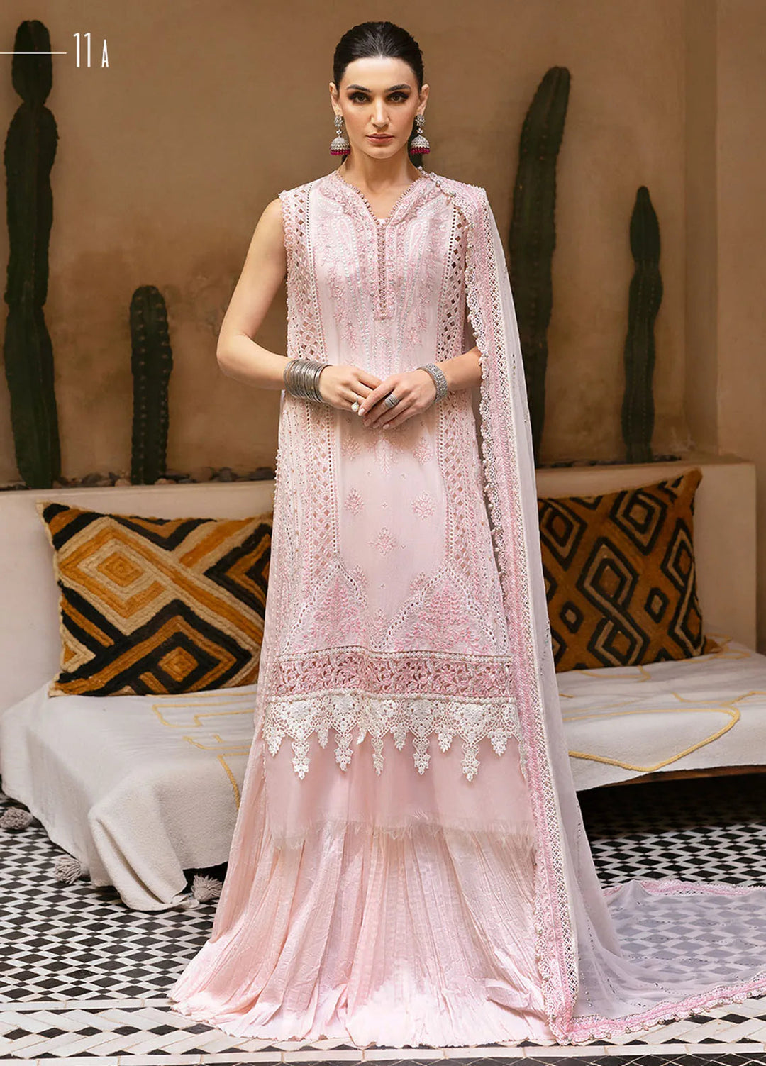 Maria B Embroidered Suits Unstitched 3 Piece MB25VL D-11A - Luxury Collection