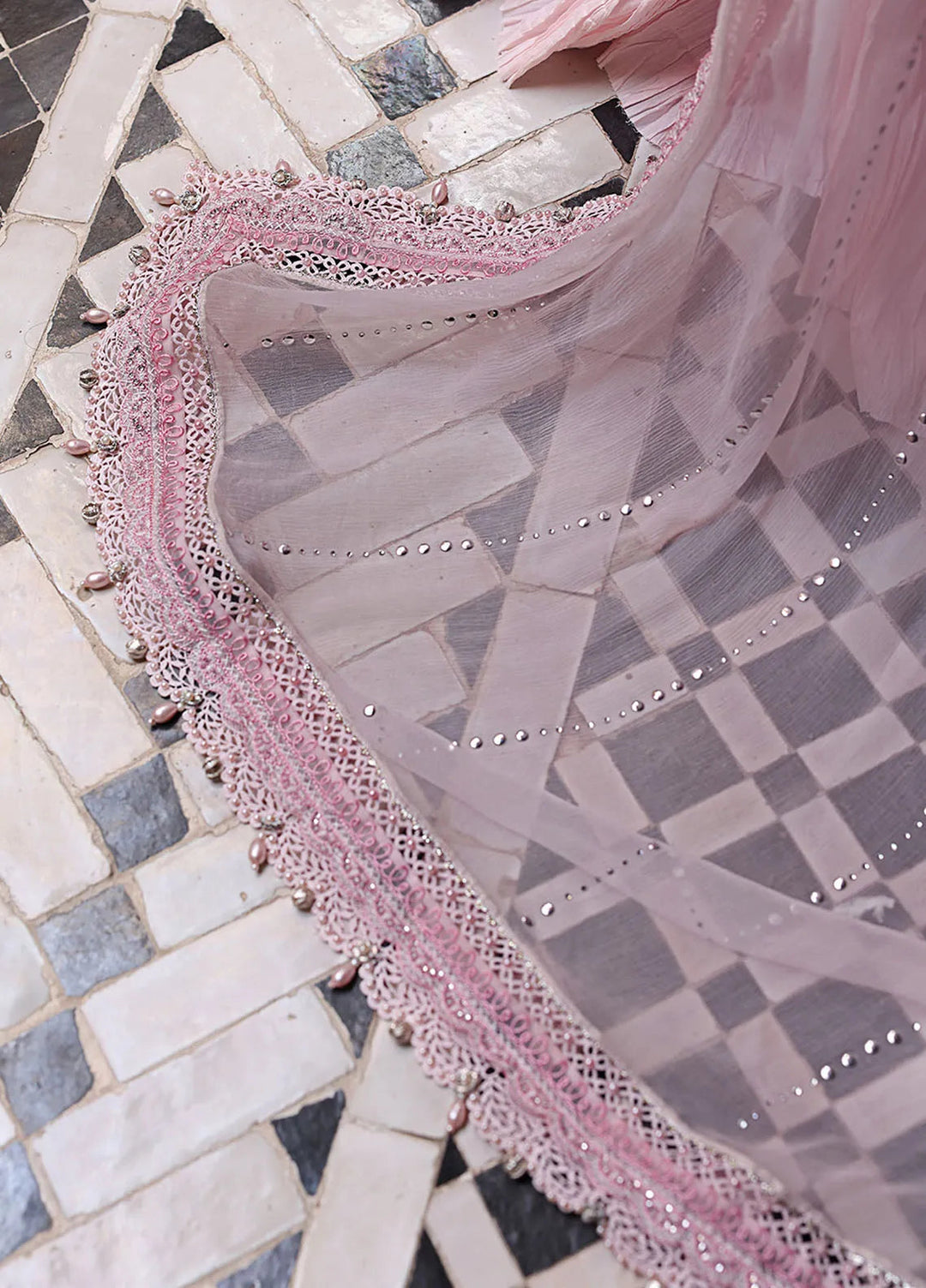 Maria B Embroidered Suits Unstitched 3 Piece MB25VL D-11A - Luxury Collection