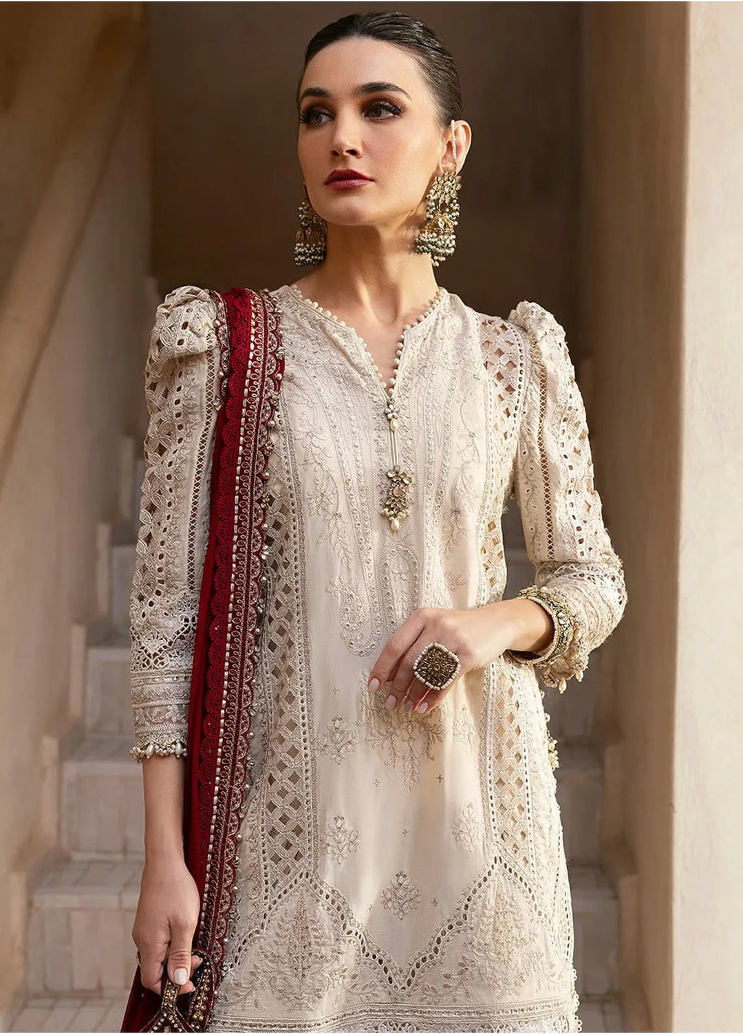 Maria B Embroidered Suits Unstitched 3 Piece MB25VL D-11B - Luxury Collection