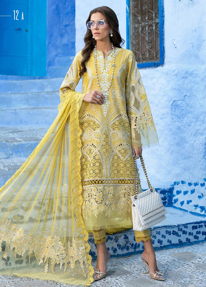 Maria B Embroidered Suits Unstitched 3 Piece MB25VL D-12A - Luxury Collection