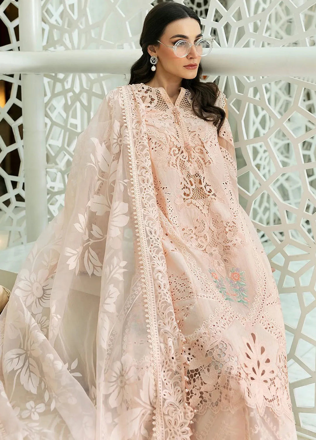 Maria B Embroidered Suits Unstitched 3 Piece MB25VL D-13A - Luxury Collection