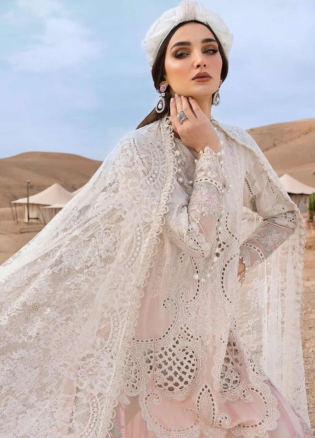 Maria B Embroidered Suits Unstitched 3 Piece MB25VL D-15A - Luxury Collection