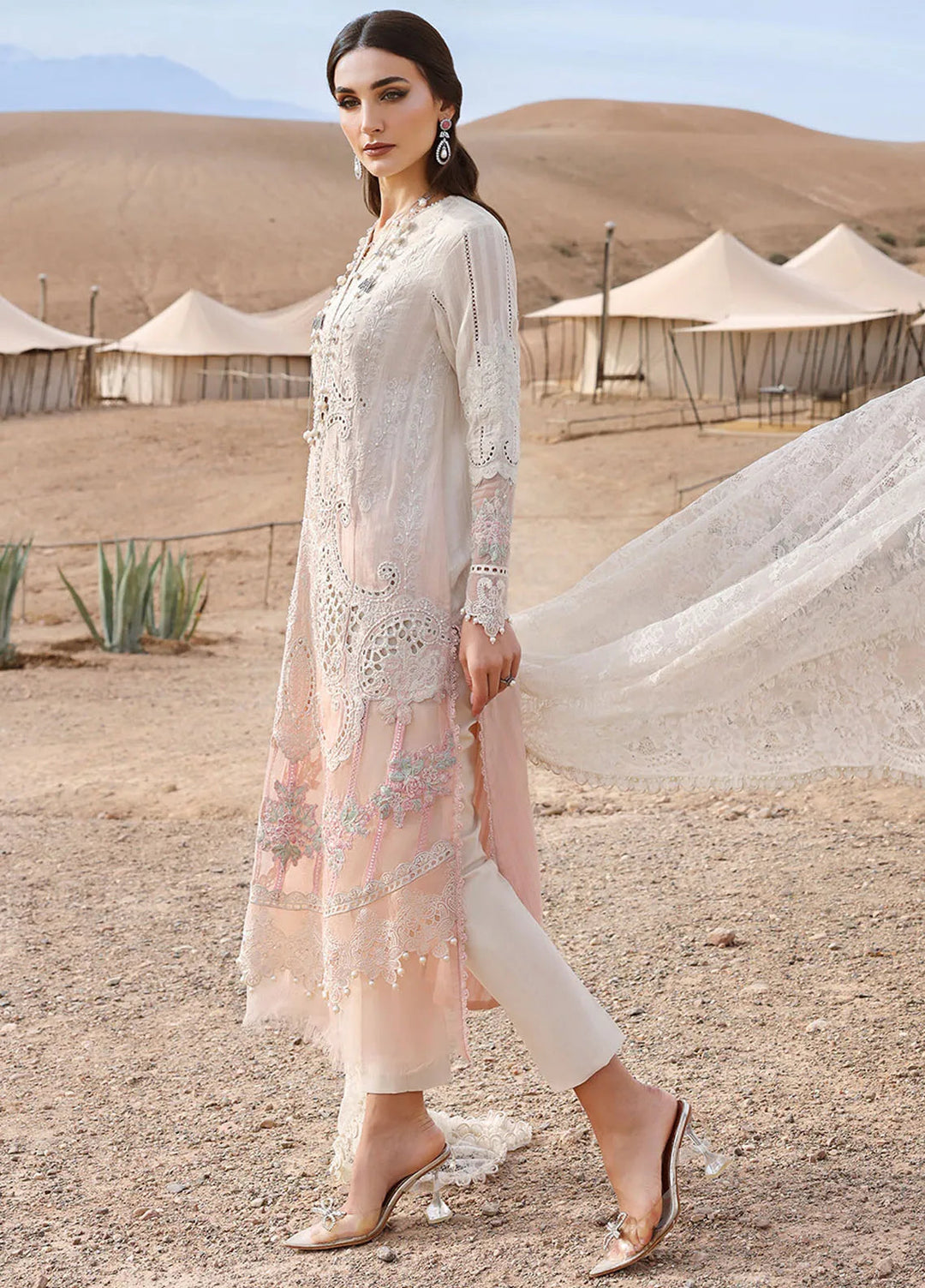 Maria B Embroidered Suits Unstitched 3 Piece MB25VL D-15A - Luxury Collection