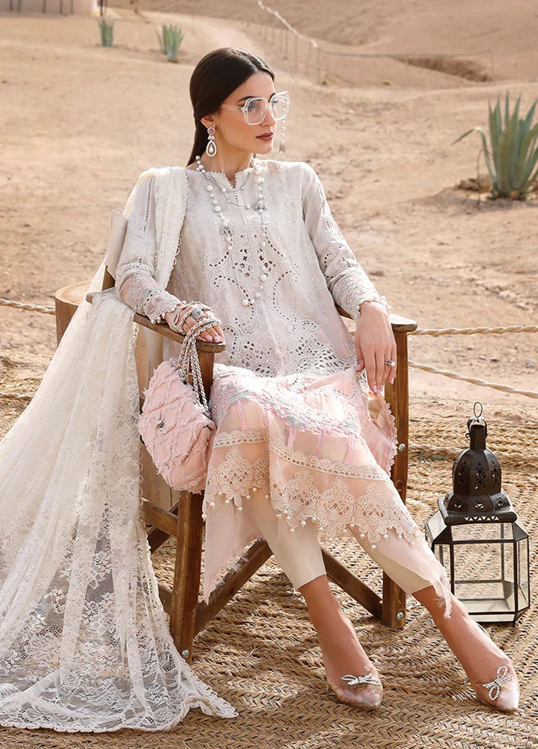 Minor Defect - Maria B Embroidered Suits Unstitched 3 Piece MB25VL D-15A - Luxury Collection