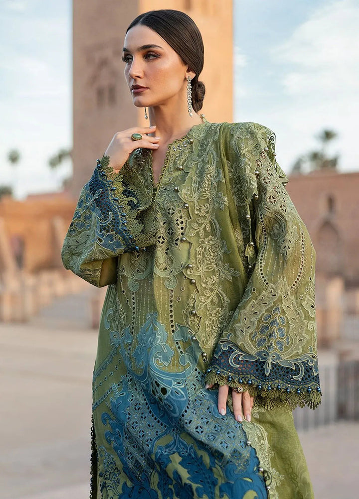 Maria B Embroidered Suits Unstitched 3 Piece MB25VL D-1A - Luxury Collection