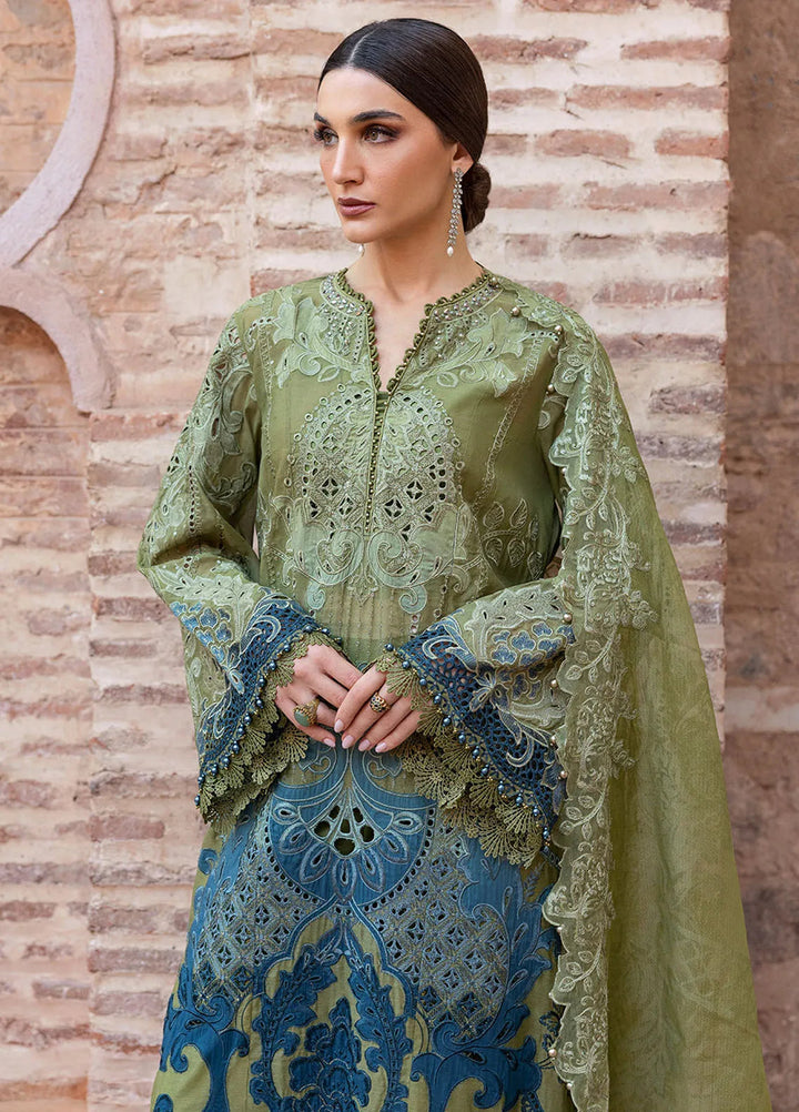 Maria B Embroidered Suits Unstitched 3 Piece MB25VL D-1A - Luxury Collection