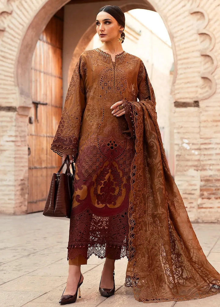 Maria B Embroidered Suits Unstitched 3 Piece MB25VL D-1B - Luxury Collection