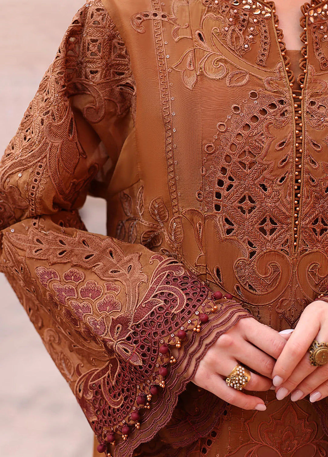 Maria B Embroidered Suits Unstitched 3 Piece MB25VL D-1B - Luxury Collection