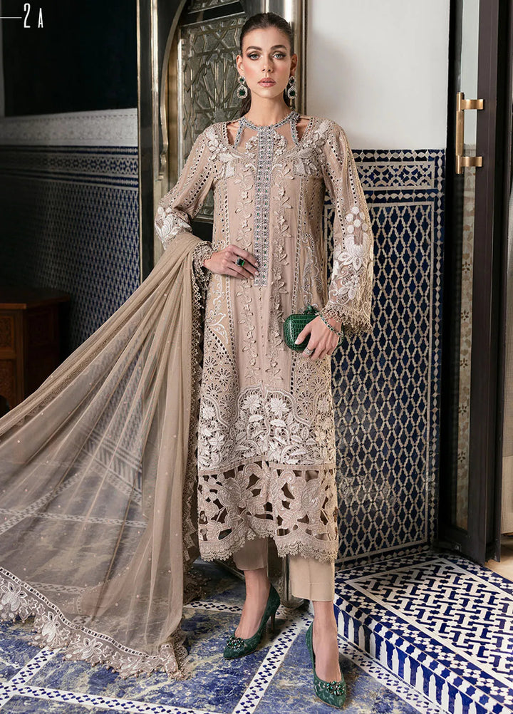 Maria B Embroidered Suits Unstitched 3 Piece MB25VL D-2A - Luxury Collection