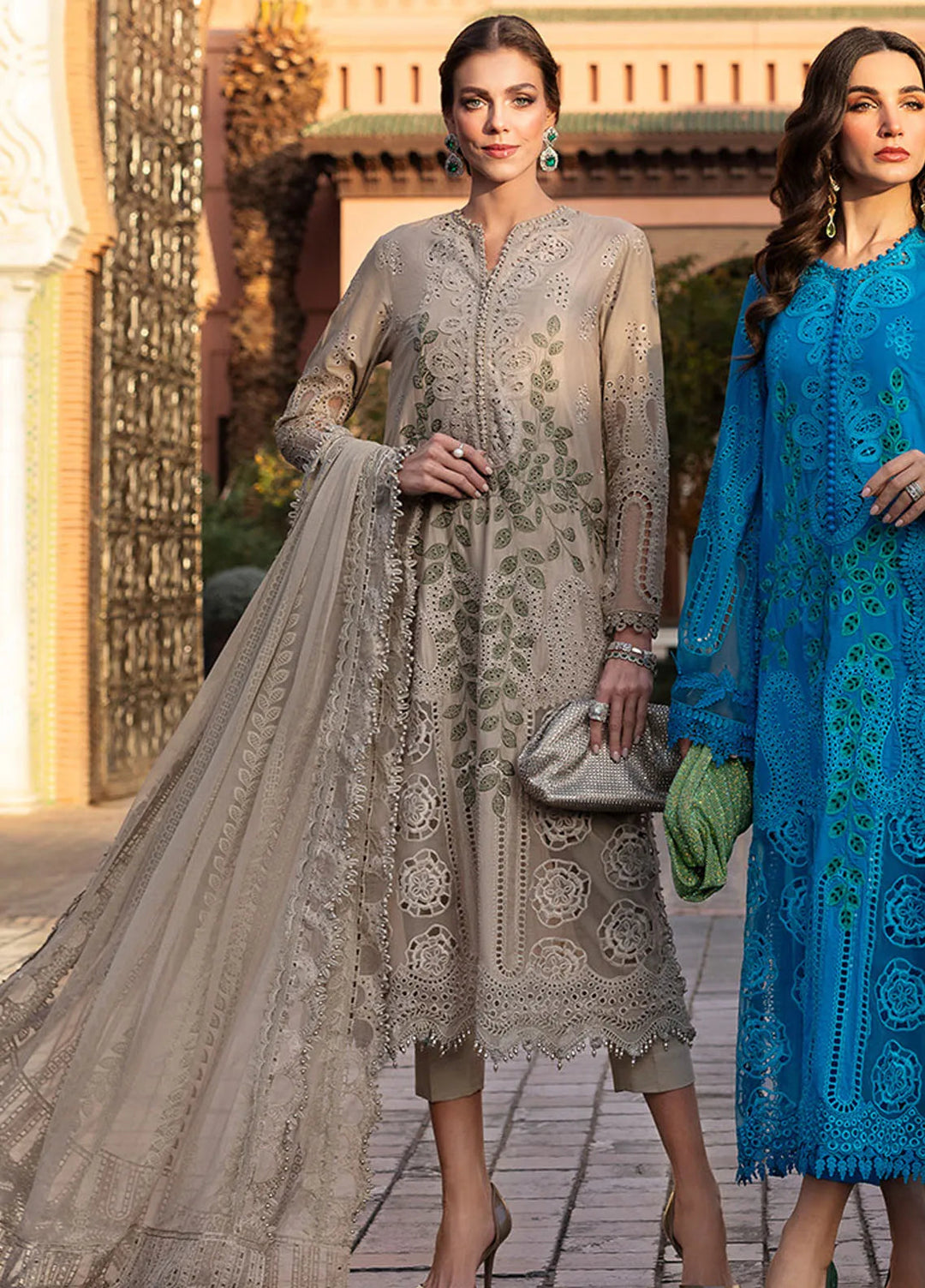 Maria B Embroidered Suits Unstitched 3 Piece MB25VL D-3A - Luxury Collection